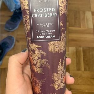 Bath and body works body cream Frosted Cranberry never used 8 oz